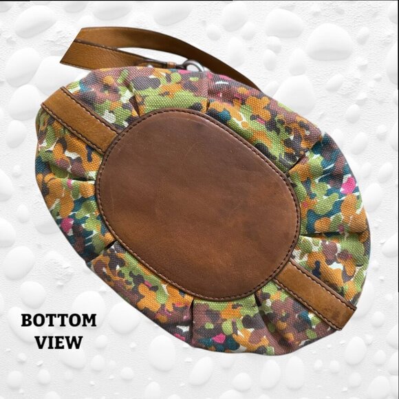 π Fossil MADDOX Drawstring Bucket Shoulder Bag Leather Trim - Fabulous Bag! - Picture 7 of 10